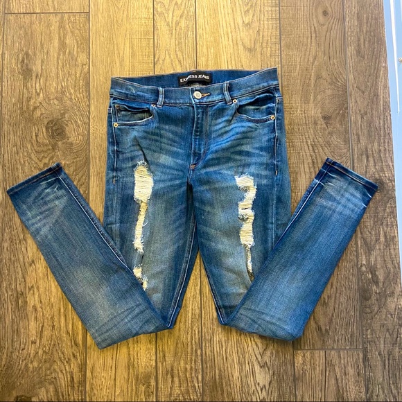 High rise skinny jeans